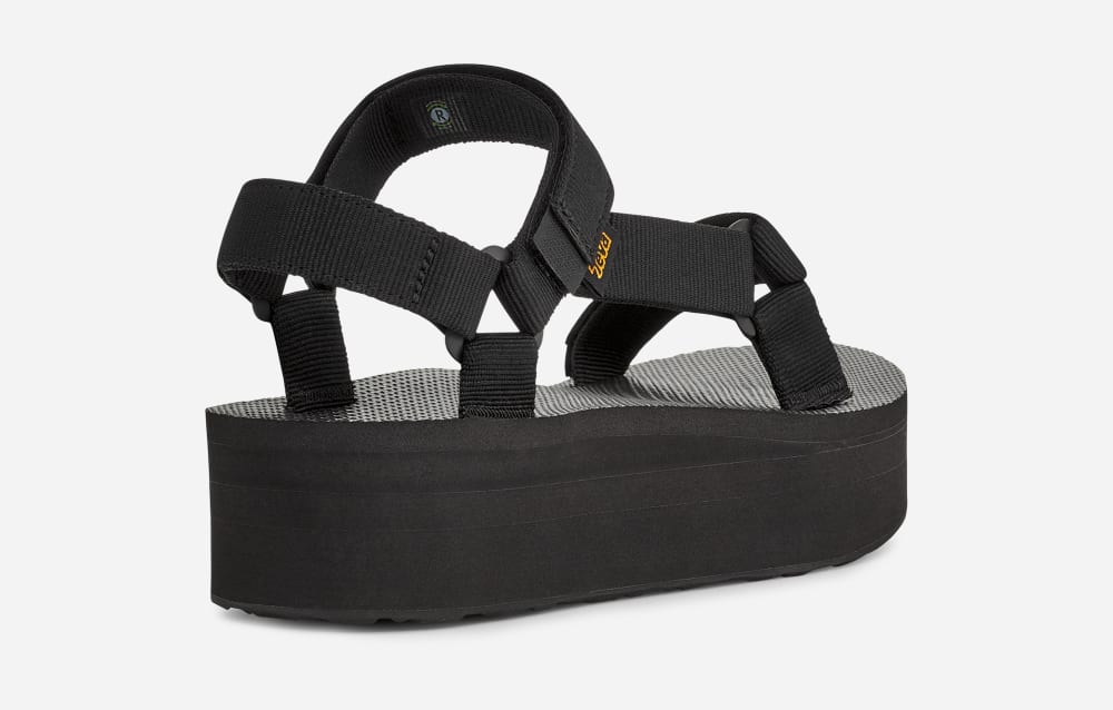 Women's Teva Flatform Universal Platform Sandals Black | USA-6397