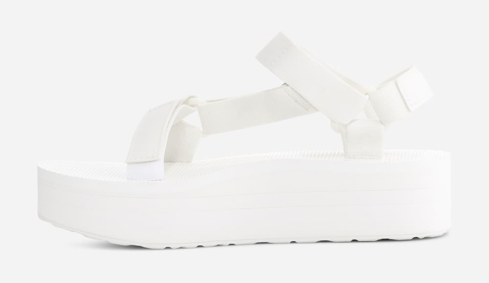 Women's Teva Flatform Universal Platform Sandals Light White | USA-8591