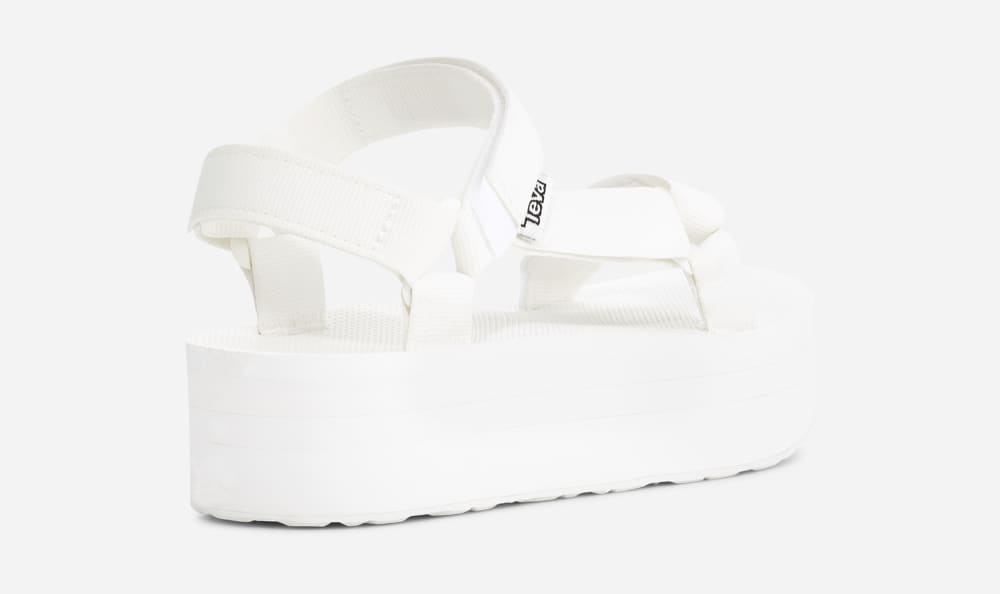 Women's Teva Flatform Universal Platform Sandals Light White | USA-8591