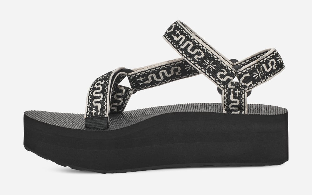 Women's Teva Flatform Universal Platform Sandals Black | USA-9415