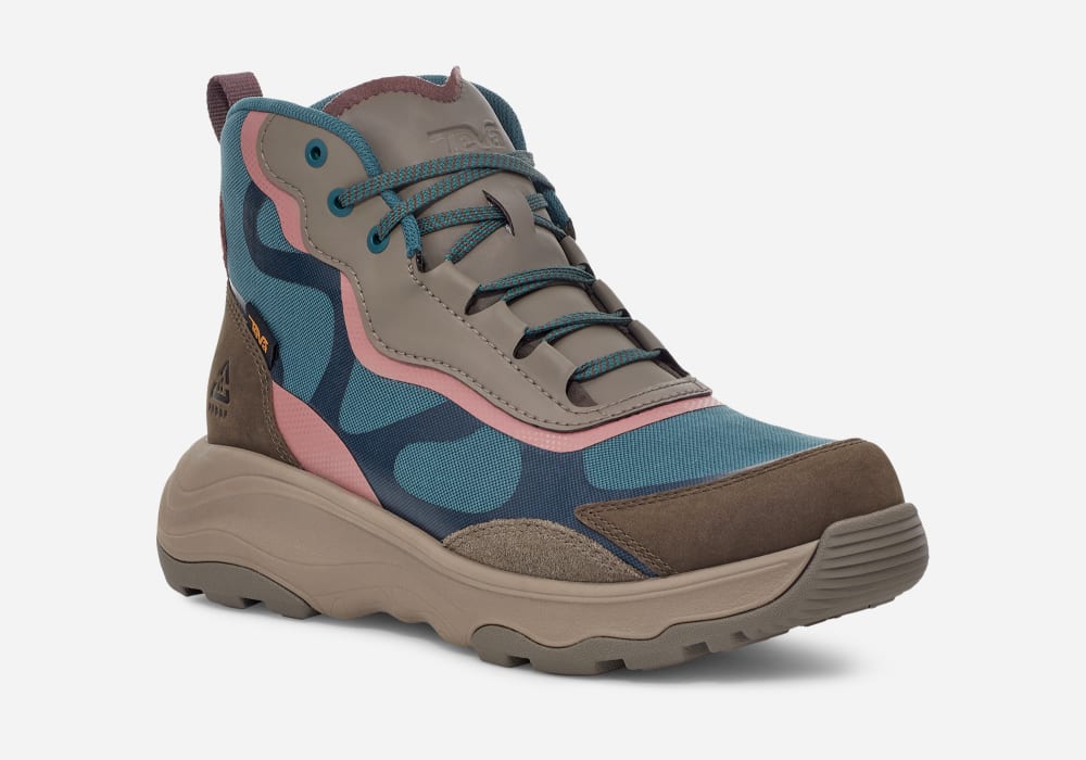 Women's Teva Geotrecca Mid Hiking Boots Khaki / Turquoise | USA-7092