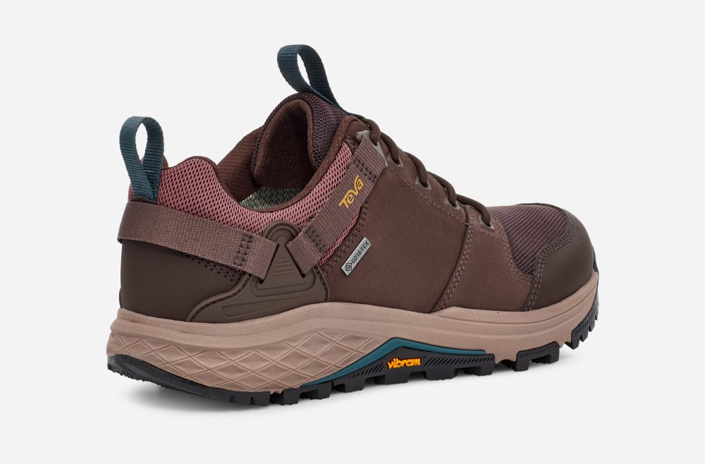 Women's Teva Grandview GTX Low Hiking Boots Deep Brown | USA-7103