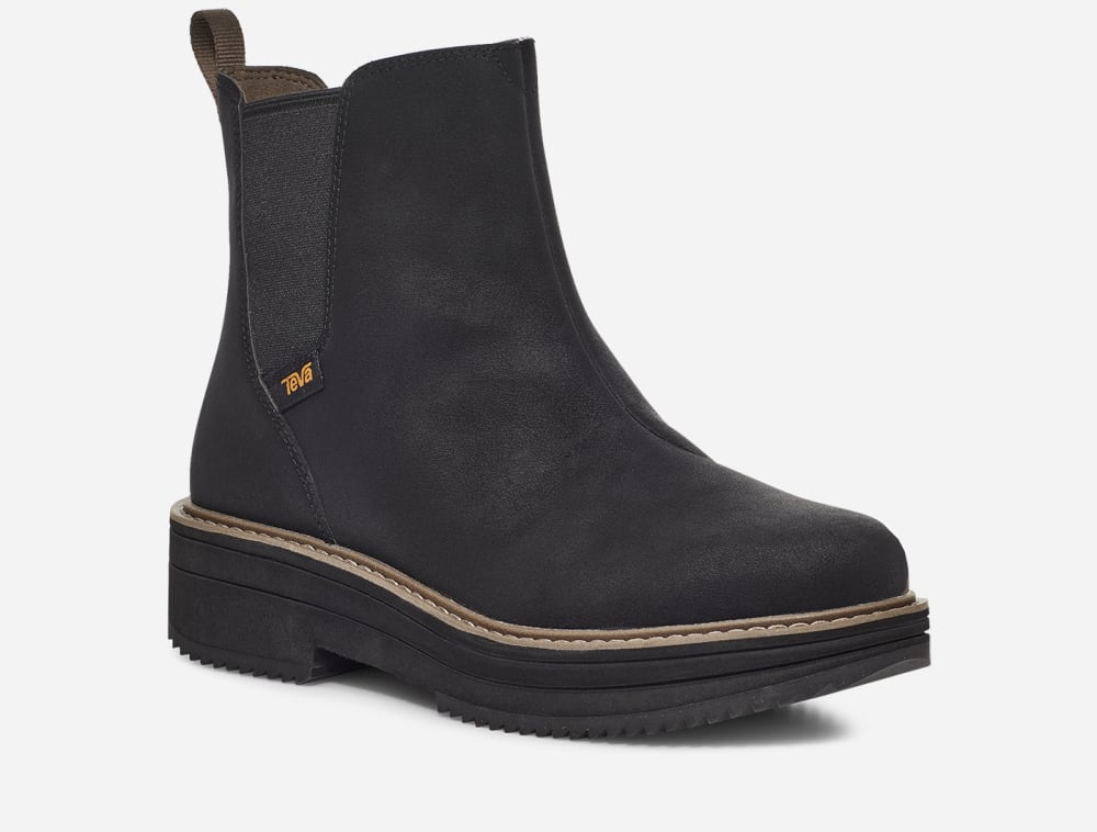 Women's Teva Midform Chelsea Boots Black | USA-4235