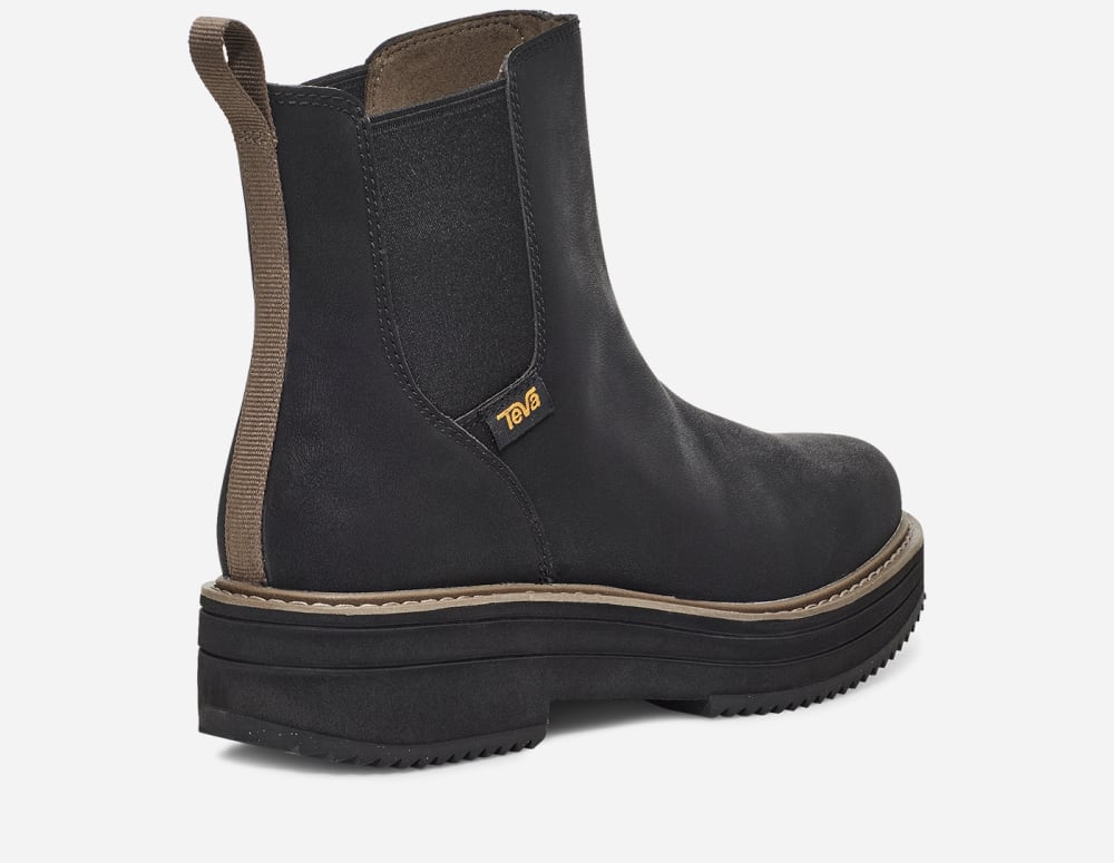 Women's Teva Midform Chelsea Boots Black | USA-4235