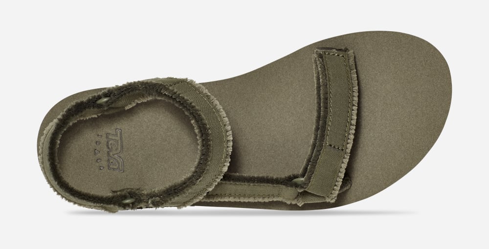 Women's Teva Midform Universal Canvas Platform Sandals Olive | USA-2705