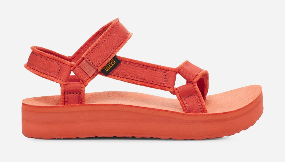 Women\'s Teva Midform Universal Canvas Platform Sandals Orange | USA-7538