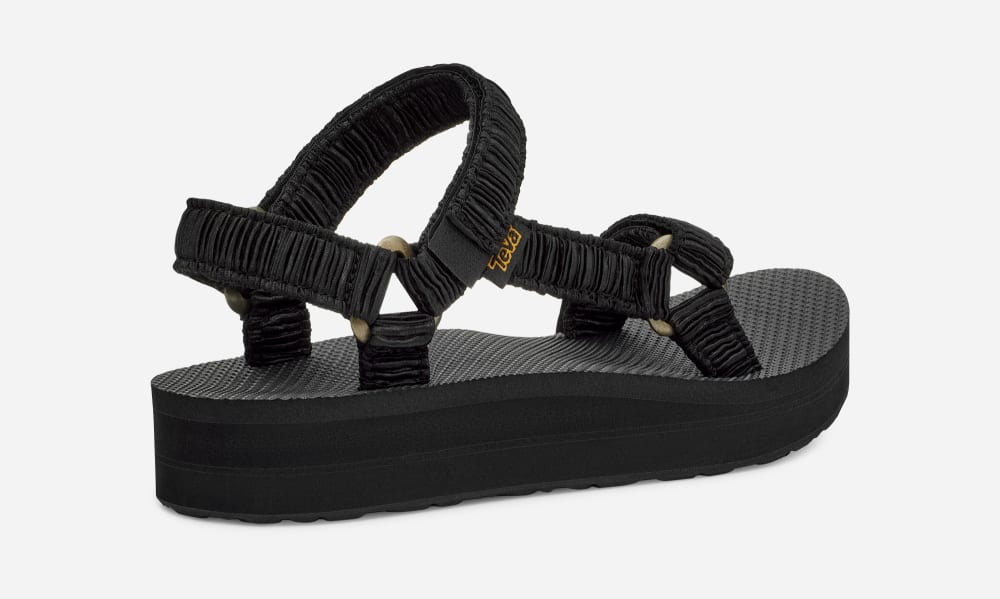 Women's Teva Midform Universal Satinya Sandals Black | USA-1879