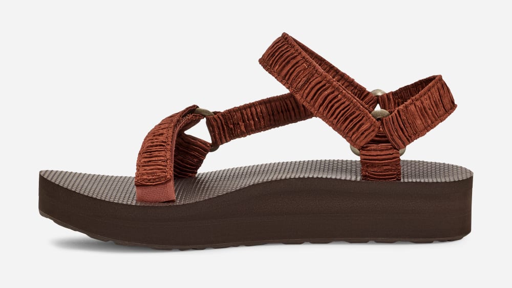 Women's Teva Midform Universal Satinya Sandals Chocolate | USA-9567