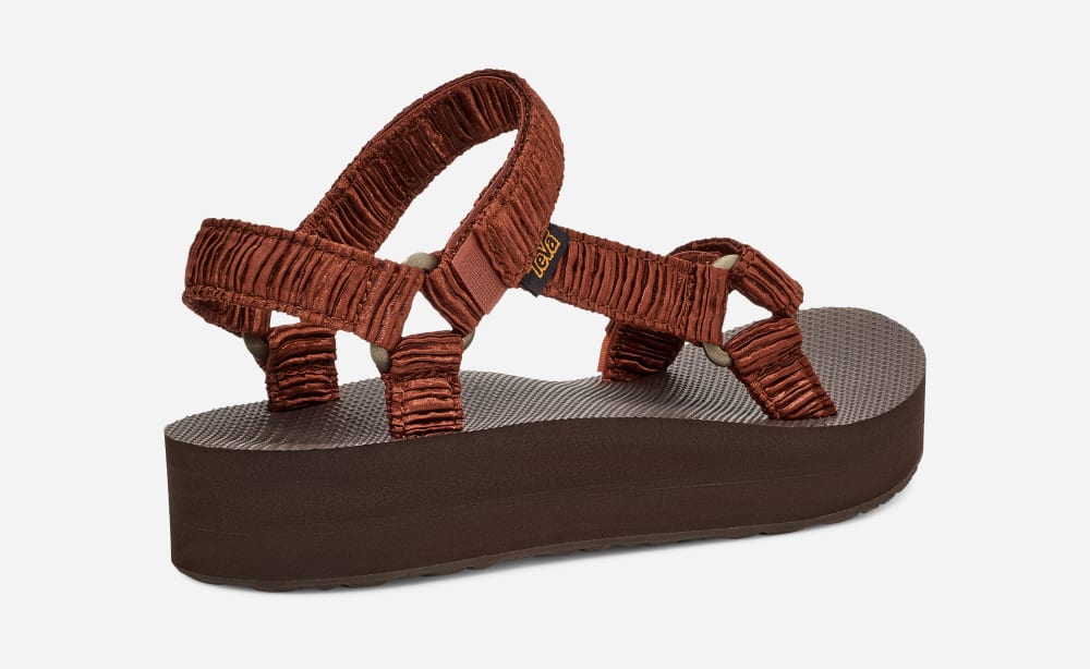 Women's Teva Midform Universal Satinya Sandals Chocolate | USA-9567