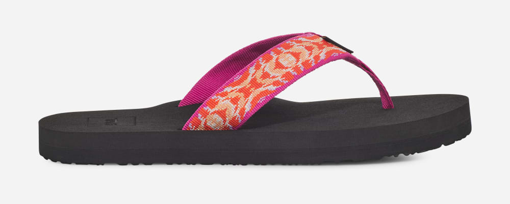 Women\'s Teva Mush II Flip Flops Rose Purple Multicolor | USA-3570