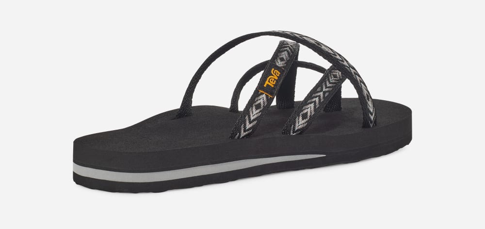 Women's Teva Olowahu Flip Flops Black | USA-1243