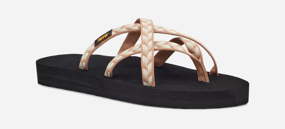 Women's Teva Olowahu Flip Flops Black | USA-5608