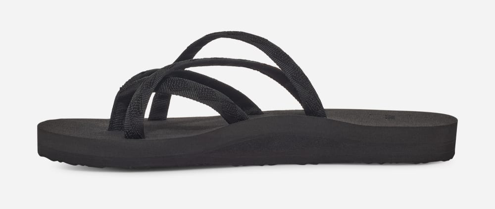 Women's Teva Olowahu Flip Flops Black Black | USA-3012