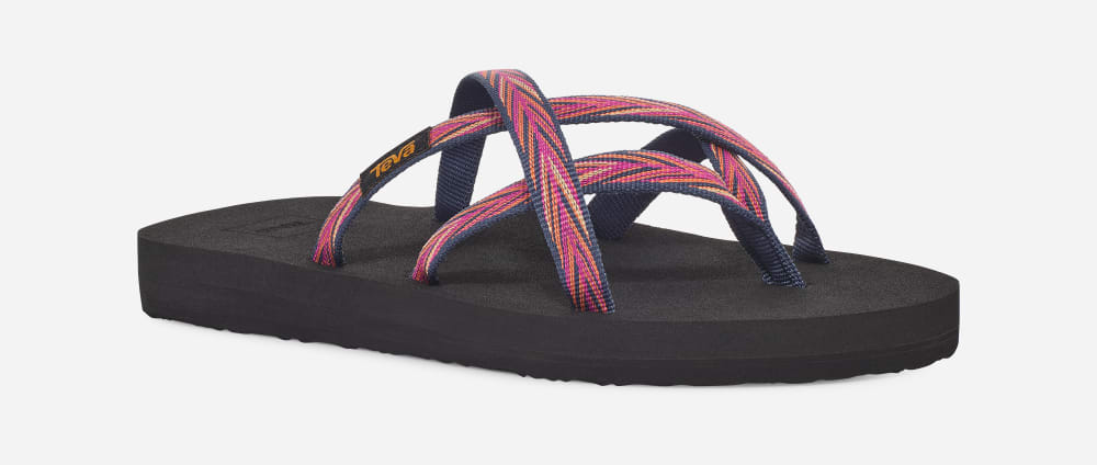 Women's Teva Olowahu Flip Flops Indigo / Rose Purple | USA-1034