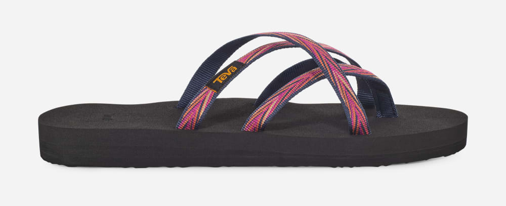 Women\'s Teva Olowahu Flip Flops Indigo / Rose Purple | USA-1034