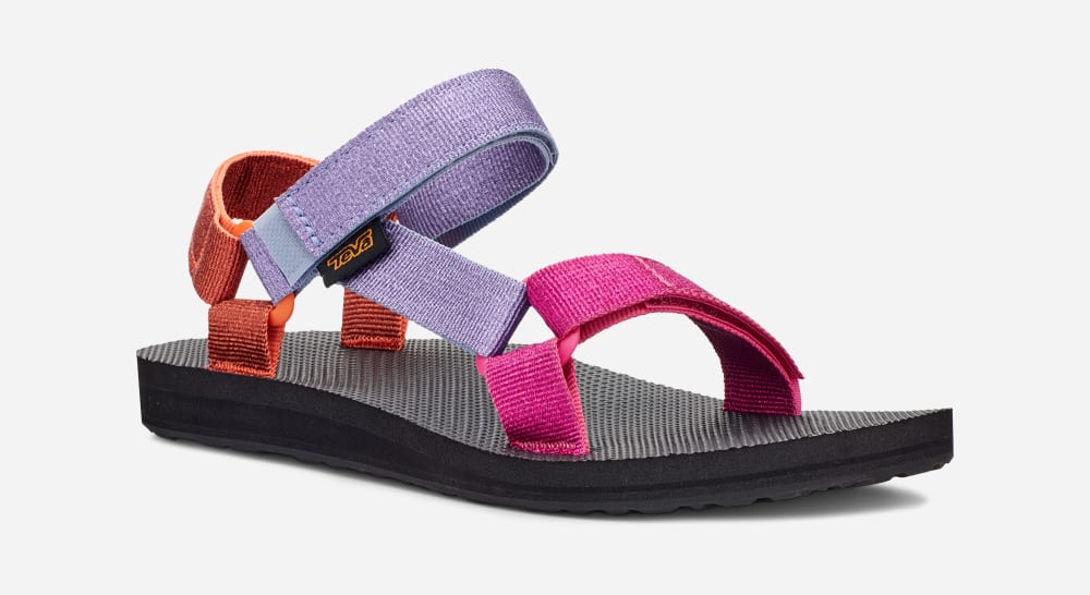 Women's Teva Original Universal Sandals Metal Pink Multicolor | USA-0568