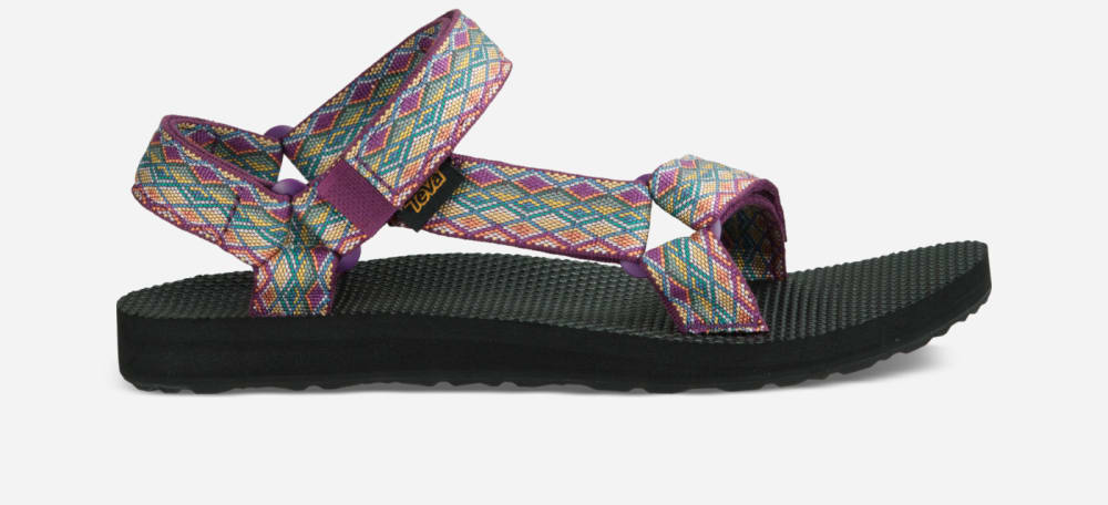 Women\'s Teva Original Universal Sandals Dark Purple Multicolor | USA-0724