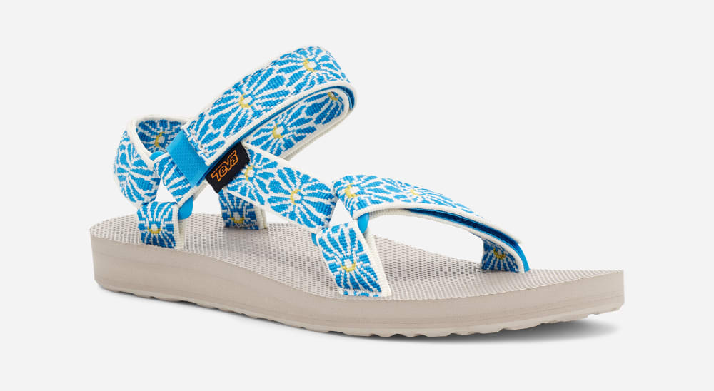 Women's Teva Original Universal Sandals Flower Blue | USA-4710