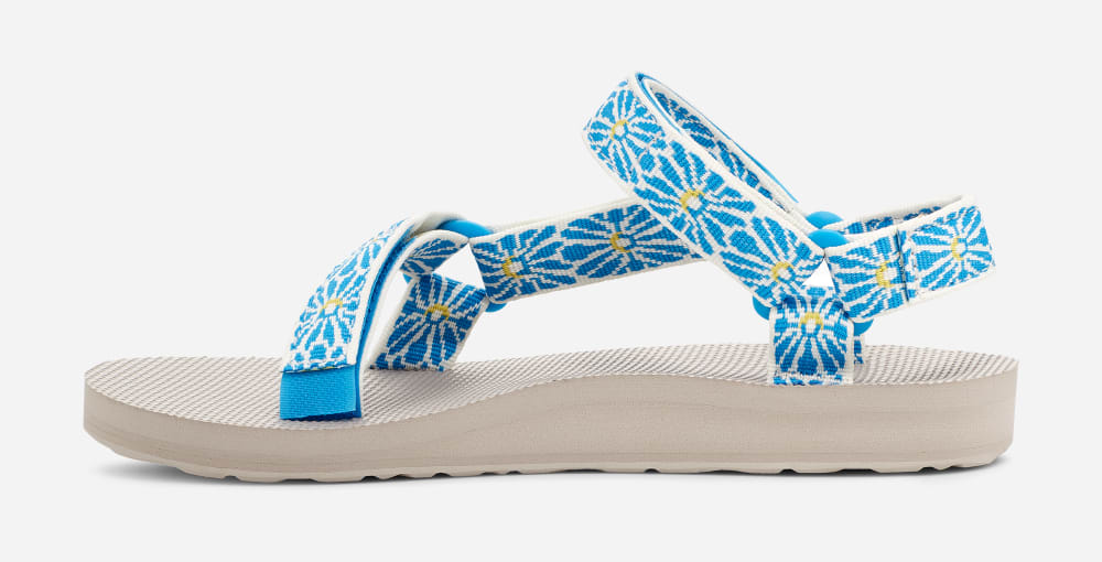 Women's Teva Original Universal Sandals Flower Blue | USA-4710