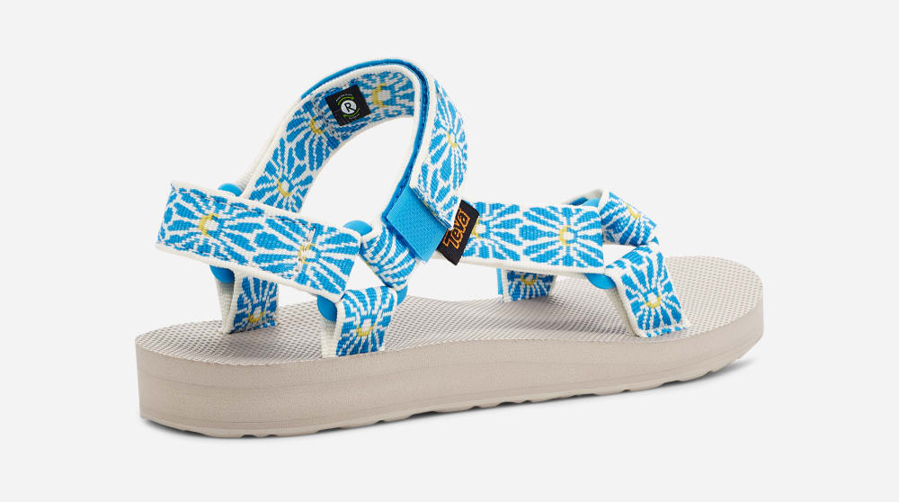 Women's Teva Original Universal Sandals Flower Blue | USA-4710