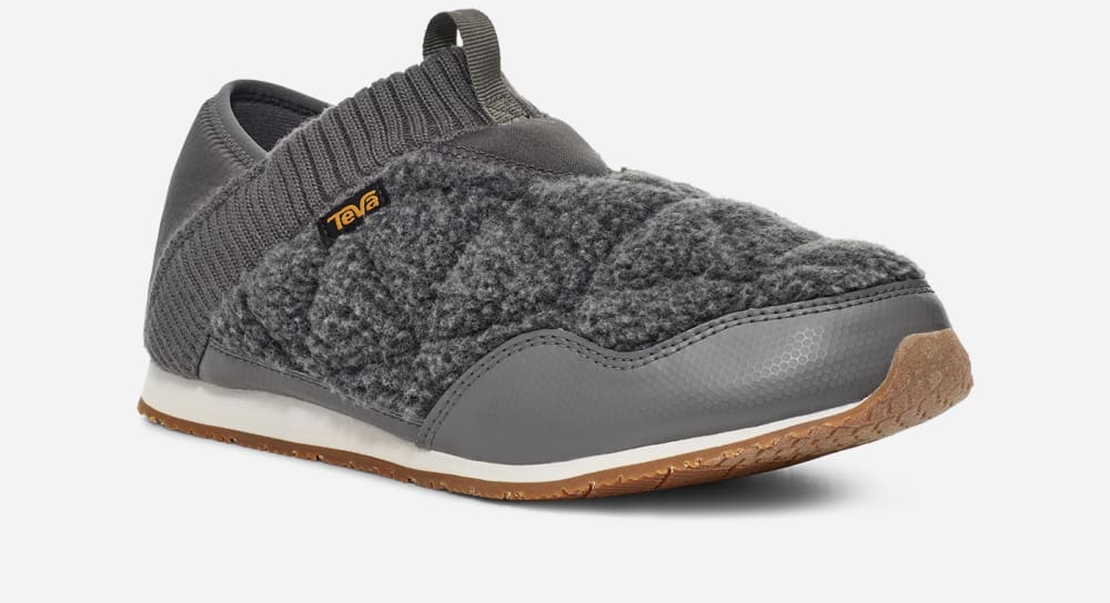 Women's Teva ReEMBER FLEECE Slip Ons Dark Grey | USA-0953