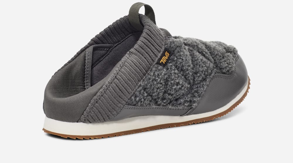 Women's Teva ReEMBER FLEECE Slip Ons Dark Grey | USA-0953