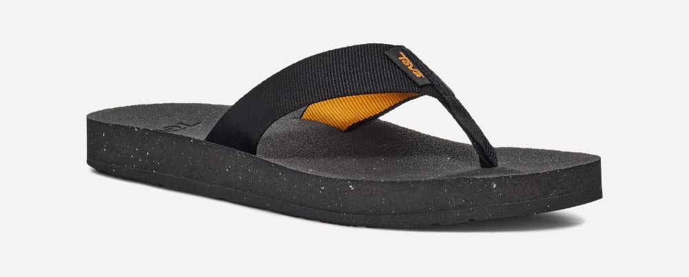 Women's Teva Reflip Flip Flops Black | USA-5864