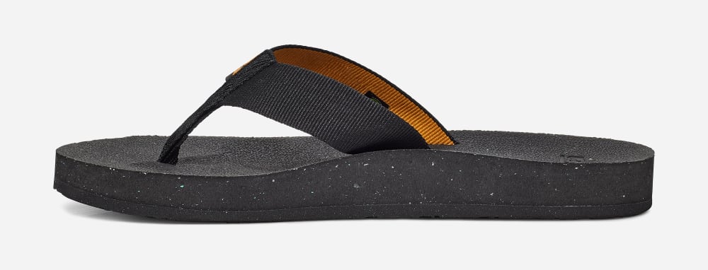 Women's Teva Reflip Flip Flops Black | USA-5864