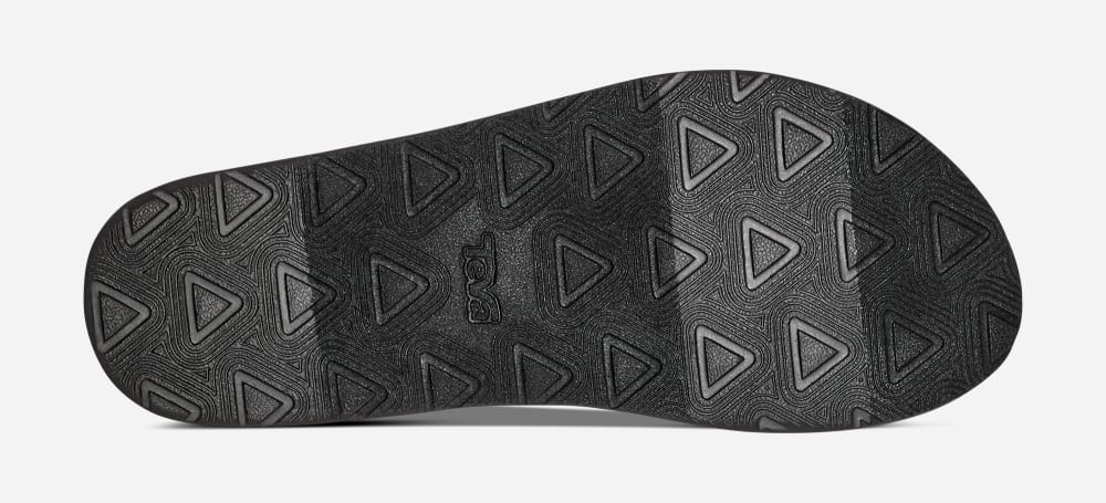 Women's Teva Reflip Strappy Gradiate Flip Flops Black / White | USA-5946