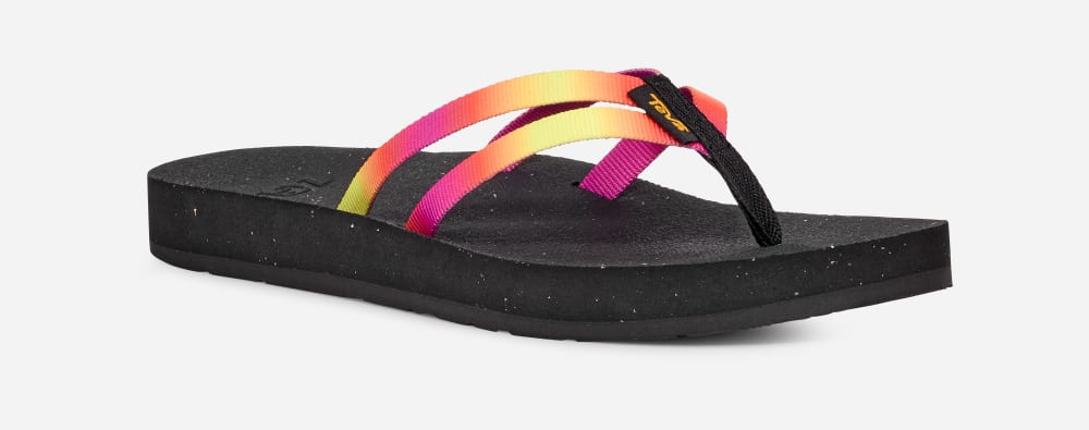 Women's Teva Reflip Strappy Gradiate Flip Flops Rose Purple | USA-6042