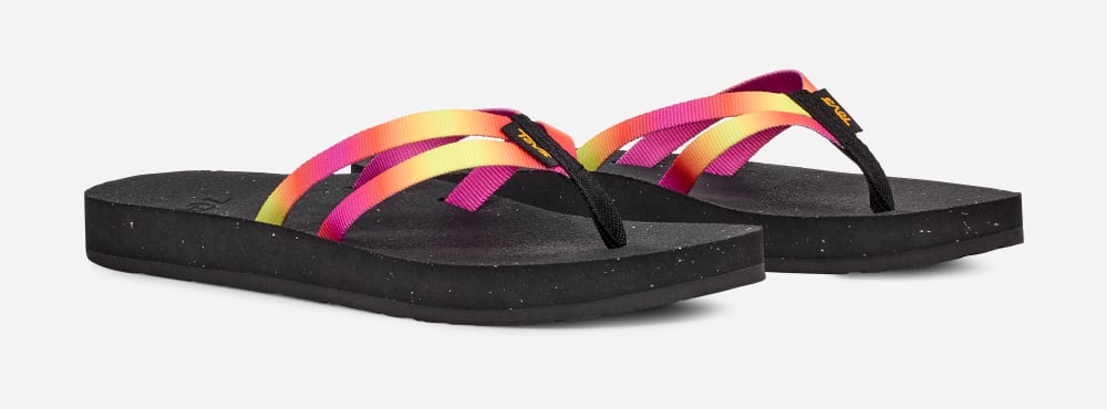 Women's Teva Reflip Strappy Gradiate Flip Flops Rose Purple | USA-6042