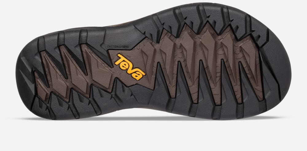 Women's Teva Terra Fi 5 Universal Leather Hiking Sandals Coffee | USA-6531