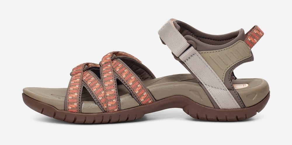 Women's Teva Tirra Hiking Sandals Brown / Orange | USA-1549