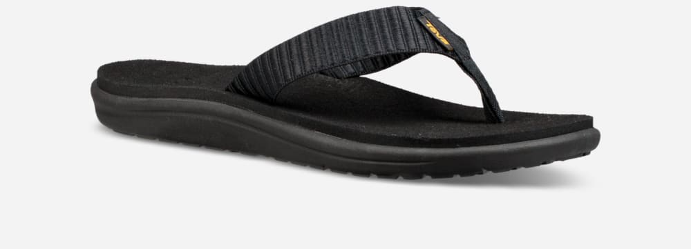 Women's Teva Voya Flip Flops Black | USA-8761