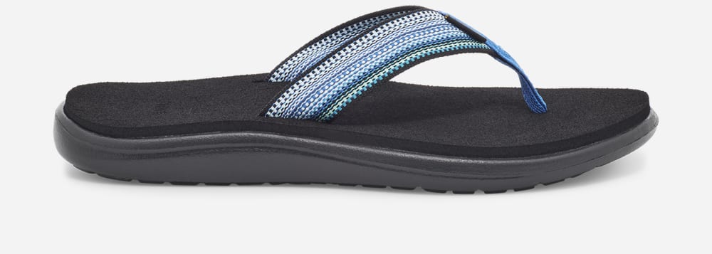 Women\'s Teva Voya Flip Flops Blue Multicolor | USA-0346