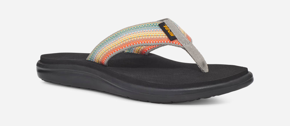 Women's Teva Voya Flip Flops Grey Multicolor | USA-3028