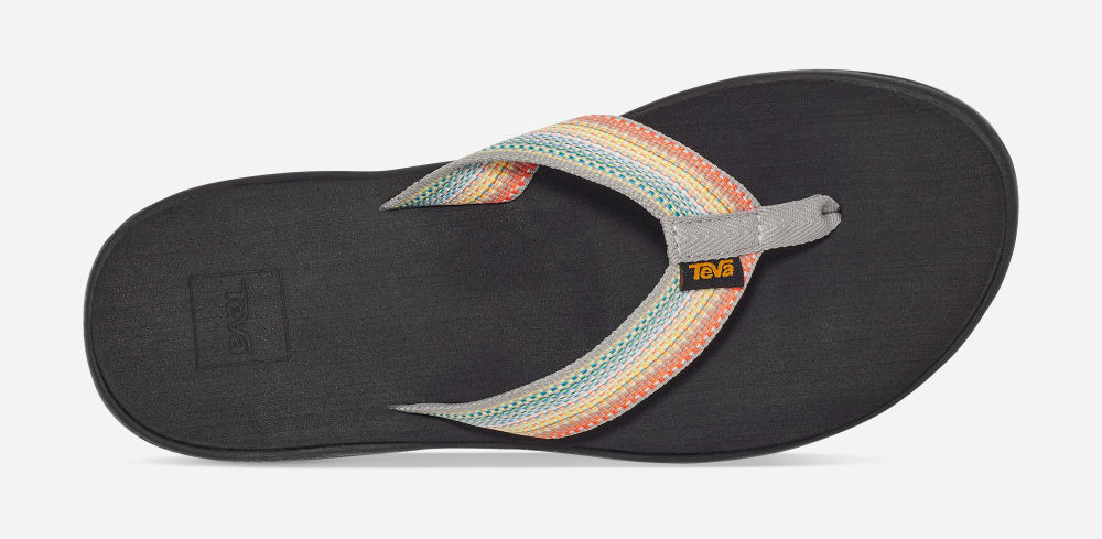 Women's Teva Voya Flip Flops Grey Multicolor | USA-3028