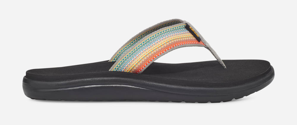 Women\'s Teva Voya Flip Flops Grey Multicolor | USA-3028