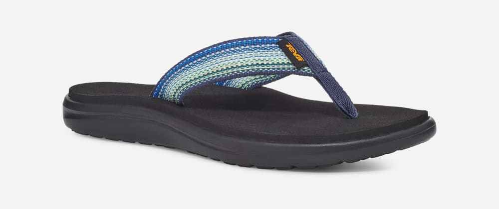 Women's Teva Voya Flip Flops Navy Multicolor | USA-8145