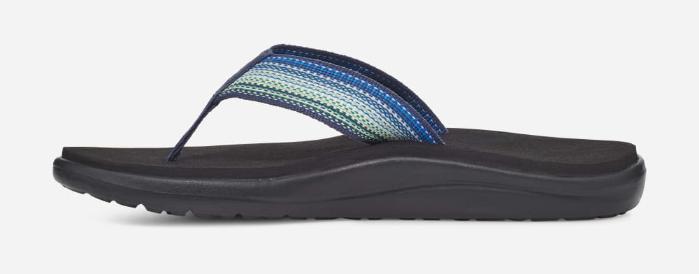 Women's Teva Voya Flip Flops Navy Multicolor | USA-8145