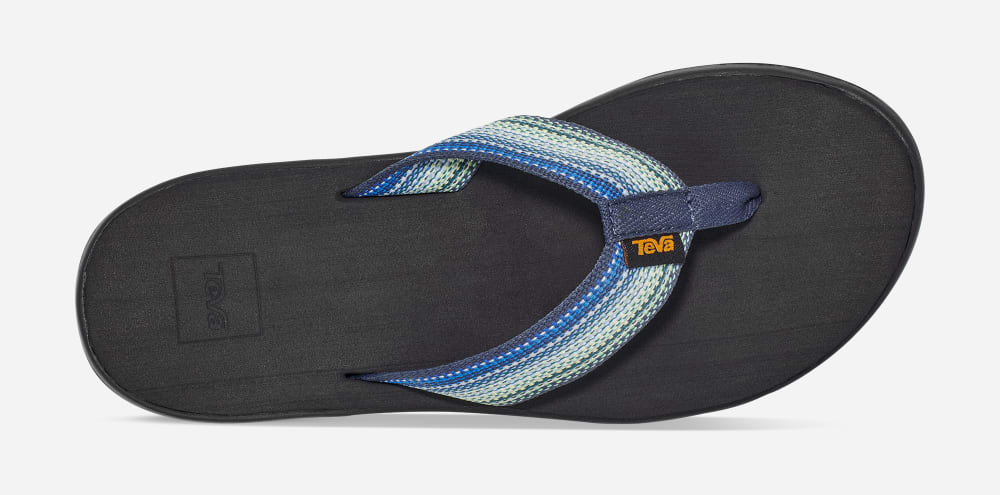 Women's Teva Voya Flip Flops Navy Multicolor | USA-8145