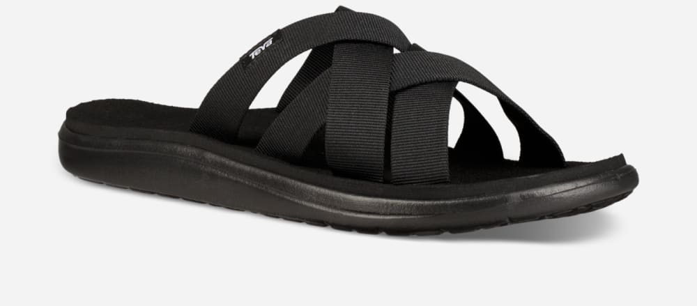 Women's Teva Voya Slide Black | USA-8941