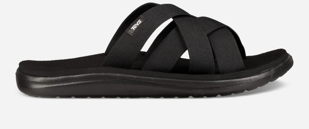 Women\'s Teva Voya Slide Black | USA-8941