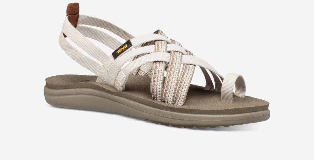 Women's Teva Voya Strappy Sandals White | USA-6312