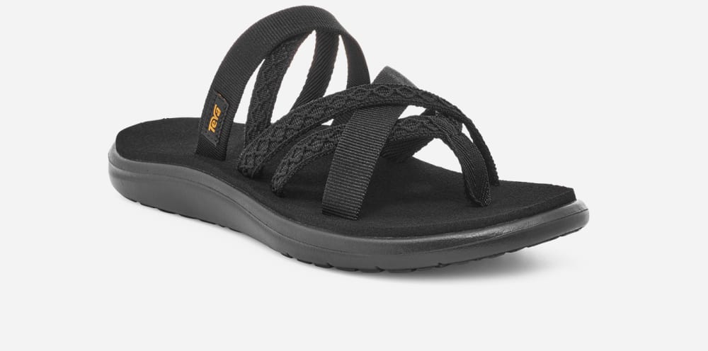 Women's Teva Voya Zillesa Flip Flops Black | USA-6547