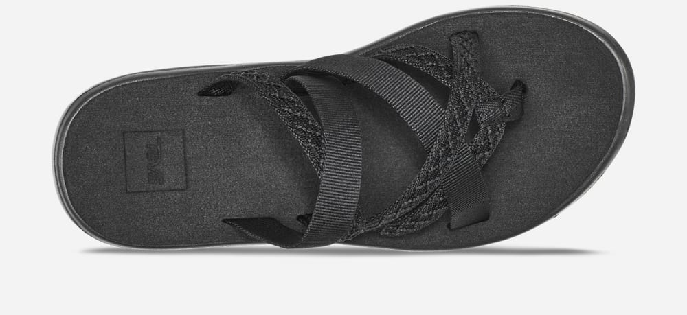 Women's Teva Voya Zillesa Flip Flops Black | USA-6547