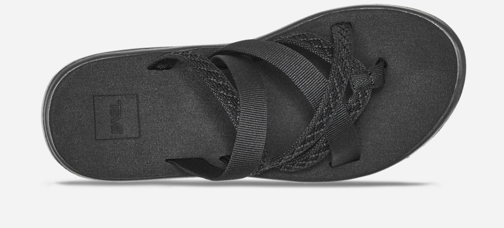 Women's Teva Voya Zillesa Flip Flops Black | USA-6547