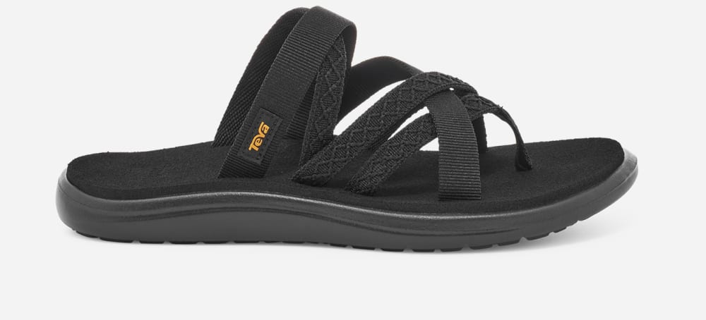 Women\'s Teva Voya Zillesa Flip Flops Black | USA-6547