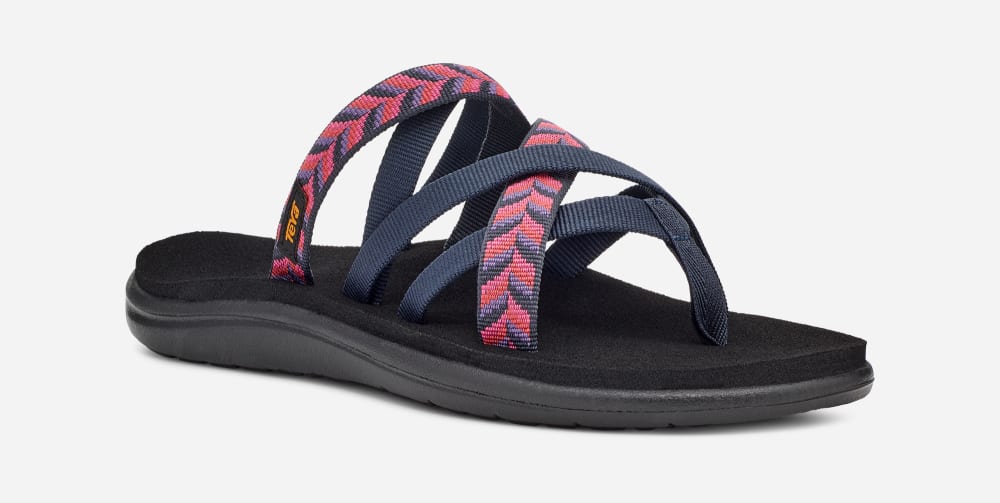 Women's Teva Voya Zillesa Flip Flops Navy | USA-5872