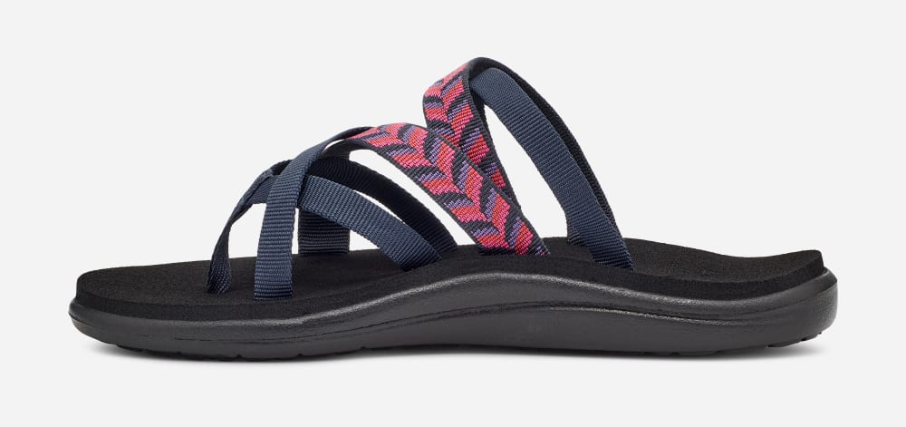 Women's Teva Voya Zillesa Flip Flops Navy | USA-5872